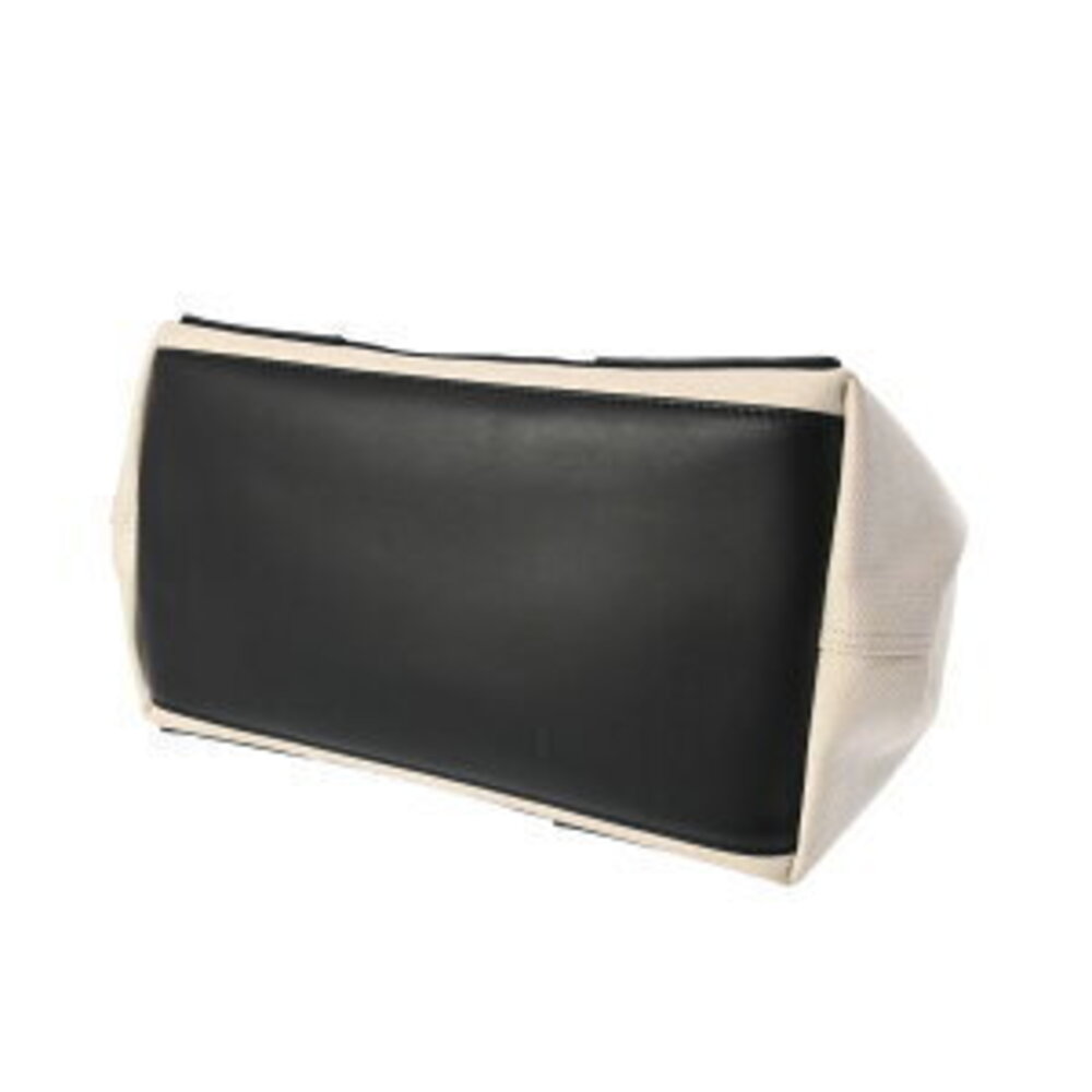Balenciaga Navy Blue Cabas White Black Canvas Leather Handbag - Picture 5 of 9